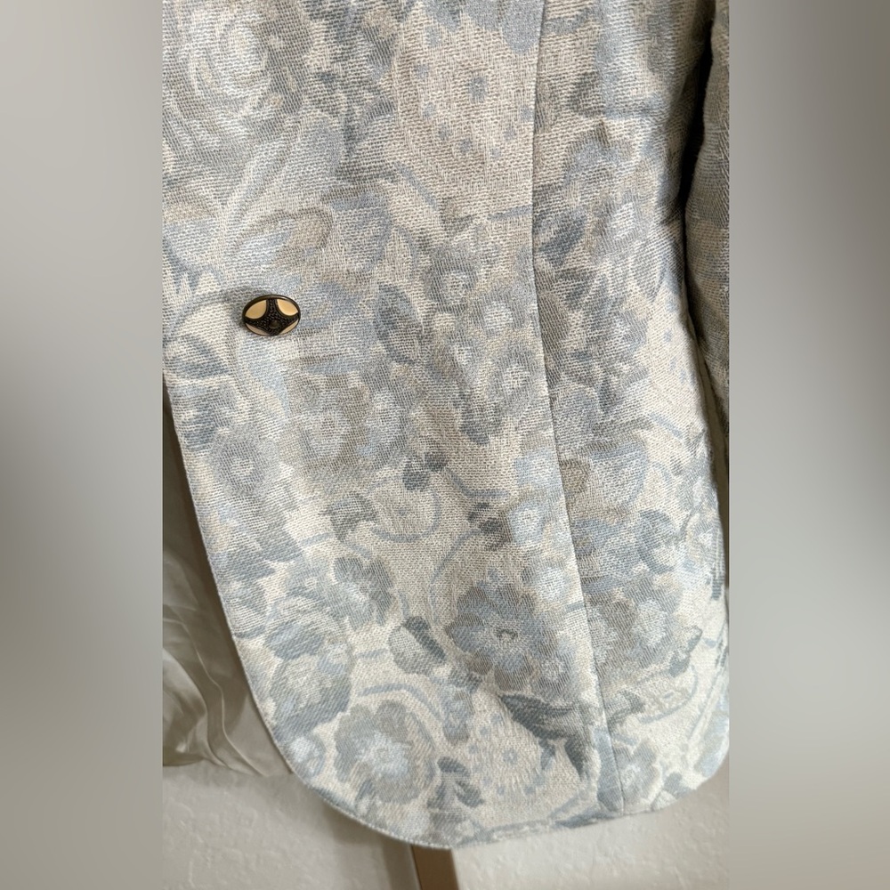 Emanuel Ungaro Parallèle Paris Floral Linen Blend Blazer (Size 8) Made in Italy - Picture 3 of 9